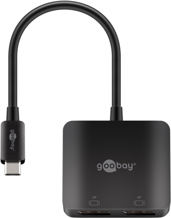 Goobay USB-C™-adapter till 2x DisplayPort™ utökar en USB-C™-port med två DisplayPort™-portar ryhmässä TIETOKOONET & TARVIKKEET / Kaapelit & Sovittimet / DisplayPort / Sovittimet @ TP E-commerce Nordic AB (C86869)