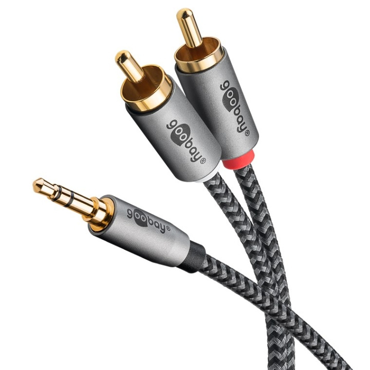 Goobay Ljudadapterkabel AUX, 3,5 mm jack till stereo RCA-kontakt, 0,5 m Pawl 3,5 mm plugg (3-stift, Stereo) > 2x RCA-kontakt (ljud vänster / höger) ryhmässä KODINELEKTRONIIKKA / Kaapelit & Sovittimet / RCA / Sovittimet @ TP E-commerce Nordic AB (C86888)