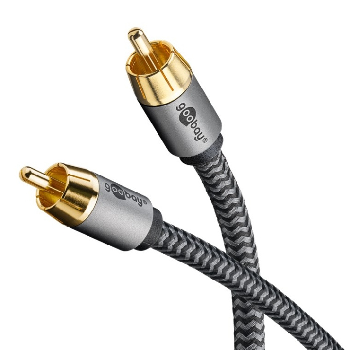 Goobay Mono RCA-kabel, 2 m Cinch kontakten (woofer, Center) > Cinch kontakten (woofer, Center) ryhmässä KODINELEKTRONIIKKA / Kaapelit & Sovittimet / RCA / Kaapelit @ TP E-commerce Nordic AB (C86898)