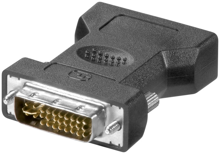 Goobay Analog DVI-I/VGA-adapter, Guldpläterad DVI-I plug Dual Link (24 + 5 stift) > VGA-uttag (15-pin) ryhmässä TIETOKOONET & TARVIKKEET / Kaapelit & Sovittimet / DVI / Sovittimet @ TP E-commerce Nordic AB (C86910)