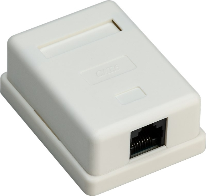 Goobay 1-port RJ45-kopplingsdosa, CAT 6, UTP, vit okapslad ryhmässä TIETOKOONET & TARVIKKEET / Kaapelit & Sovittimet / Verkko / Sovittimet & Liittimet @ TP E-commerce Nordic AB (C86920)