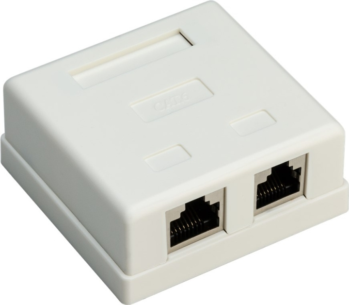 Goobay 2-port RJ45-kopplingsdosa, CAT 6, STP, vit skärmad ryhmässä KOTI, TALOUS JA PUUTARHA / Sähkö & Valaistus / Verkkosovitin @ TP E-commerce Nordic AB (C86923)