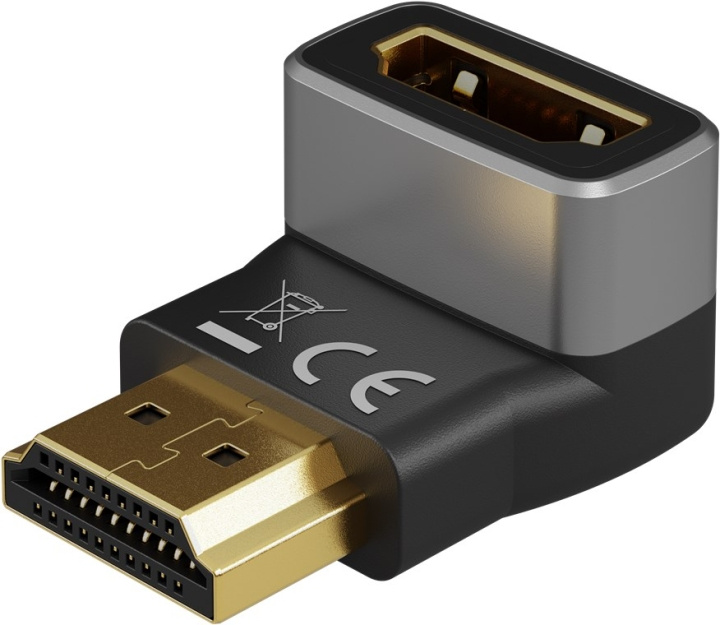 Goobay HDMI™ vinkeladapter 270° vertikal, 8K @ 60 Hz, guldpläterad HDMI™-uttag (typ A) > HDMI™ kontakt (typ A) 270 ° ryhmässä KODINELEKTRONIIKKA / Kaapelit & Sovittimet / HDMI / Sovittimet @ TP E-commerce Nordic AB (C86971)