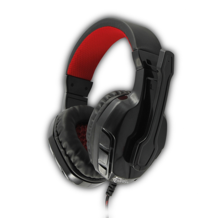 White Shark Panther Gaming Headset (musta/punainen) ryhmässä TIETOKOONET & TARVIKKEET / GAMING / Kuulokkeet @ TP E-commerce Nordic AB (C87070)