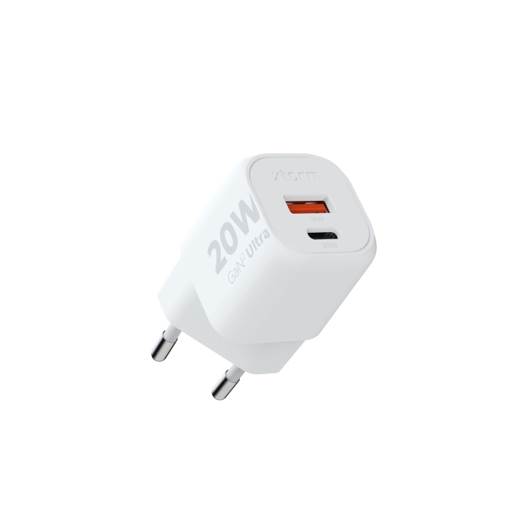 Xtorm 20W GaN2 Ultra kotilaturi USB-C PD/USB-A Valkoinen ryhmässä ÄLYPUHELIMET JA TABLETIT / Laturit & Kaapelit / Seinälaturi @ TP E-commerce Nordic AB (C87235)