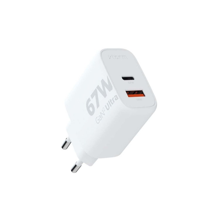 Xtorm 67W GaN2 Ultra kotilaturi USB-C PD/USB-A Valkoinen ryhmässä ÄLYPUHELIMET JA TABLETIT / Laturit & Kaapelit / Seinälaturi / Seinälaturi USB @ TP E-commerce Nordic AB (C87237)