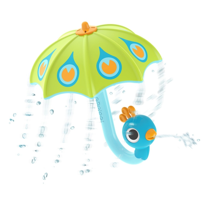 Yookidoo Fill \'N\' Rain Peacock sateenvarjo - vihreä - (YO40223) ryhmässä LELUT, TUOTTEET LAPSILLE JA VAUVOILLE / Ulkoleut / Kylpylelut @ TP E-commerce Nordic AB (C87247)