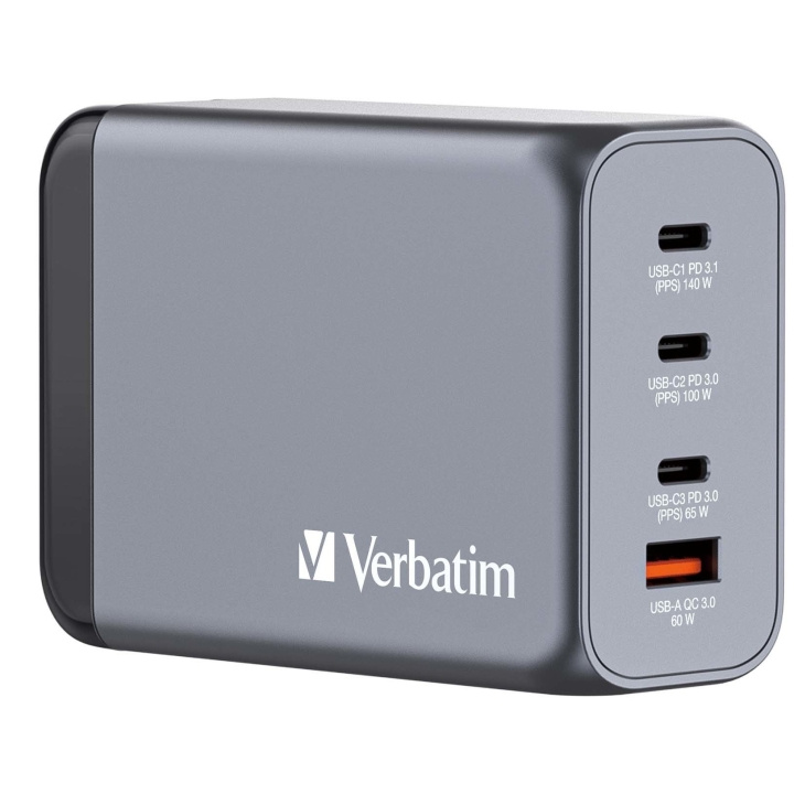 Verbatim GNC-240 GaN-latauslaite 4 porttia 240W USB-A/USB-C ryhmässä ÄLYPUHELIMET JA TABLETIT / Laturit & Kaapelit / Seinälaturi / Seinälaturi Type C @ TP E-commerce Nordic AB (C87308)