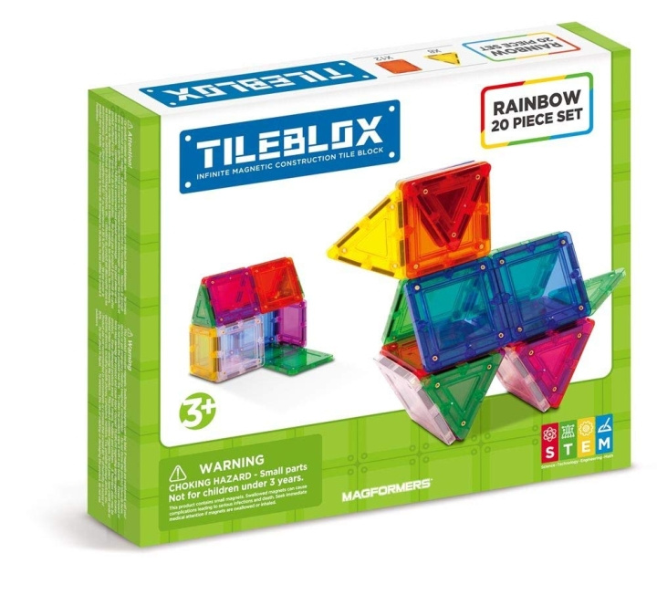 Tileblox Rainbow - 20 kpl setti (3201) ryhmässä LELUT, TUOTTEET LAPSILLE JA VAUVOILLE / Leikkikalut, Askartelu &Pelit / Rakennuslelut / Rakennuspalikat @ TP E-commerce Nordic AB (C87387)