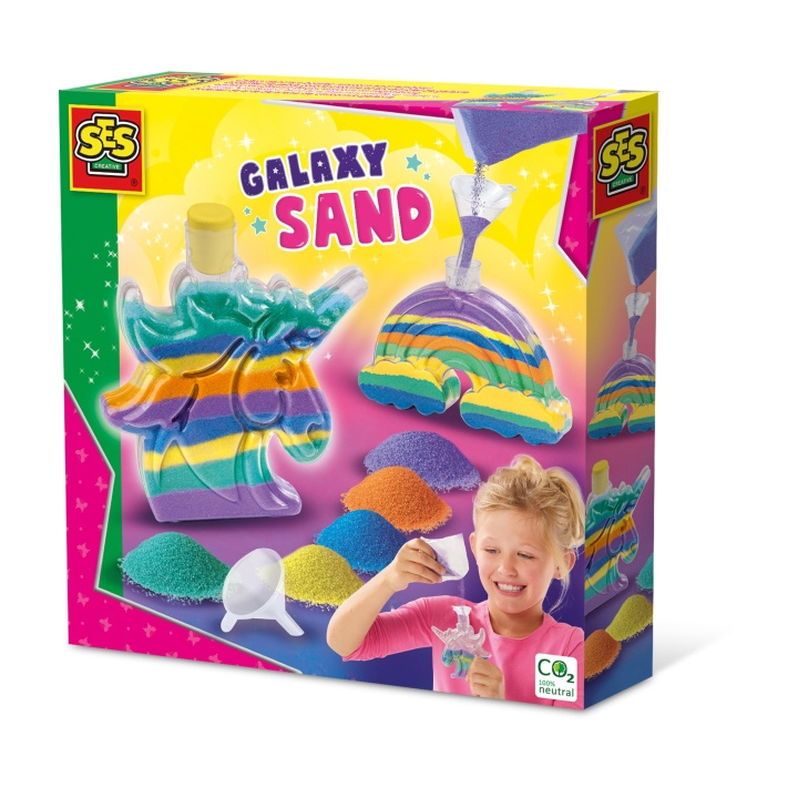 SES Creative Galaxy Sand - Yksisarvinen ja sateenkaaripullot - (S14771) ryhmässä LELUT, TUOTTEET LAPSILLE JA VAUVOILLE / Leikkikalut, Askartelu &Pelit / Kokeilu ja tee-se-itse @ TP E-commerce Nordic AB (C87941)