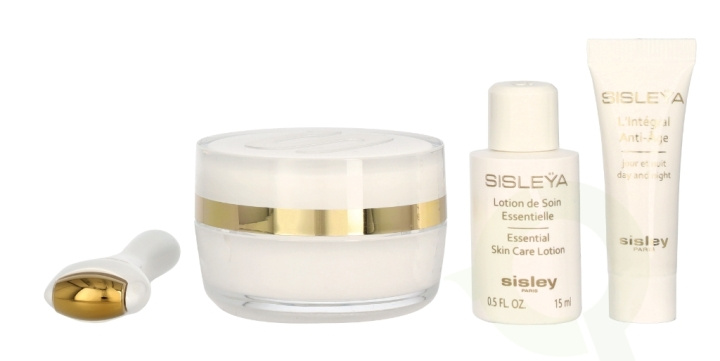 Sisley Sisleya L\'Integral Anti-Age Eye & Lip Con. Cr. Set 34 ml Discovery Program - Eye and Lip Contour Cream 15ml/Skin Care Lotion 15ml/Anti-Age 4ml/Massage Tool ryhmässä KAUNEUS JA TERVEYS / Ihonhoito / Kasvot / Silmät @ TP E-commerce Nordic AB (C88202)