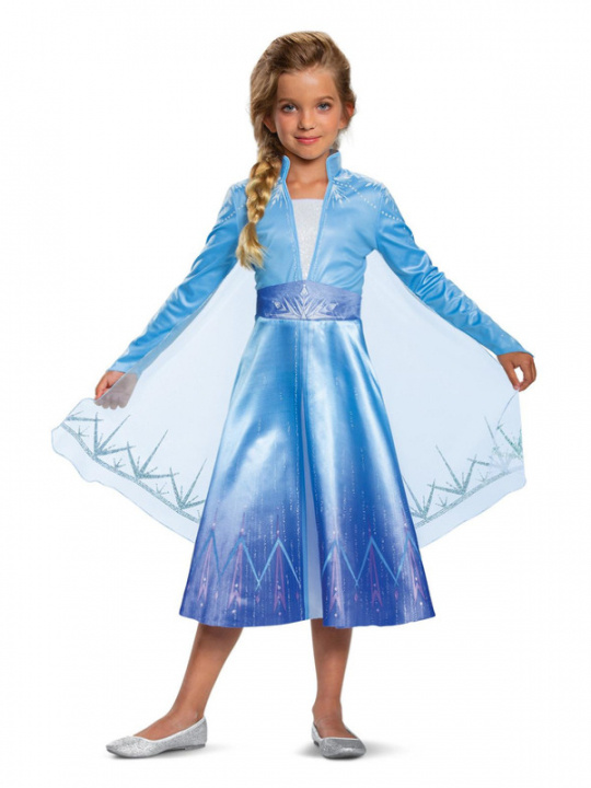 Disguise Elsa Traveling Deluxe - Koko 128 cm ryhmässä LELUT, TUOTTEET LAPSILLE JA VAUVOILLE / Leikkikalut, Askartelu &Pelit / Naamiaisasut @ TP E-commerce Nordic AB (C88771)