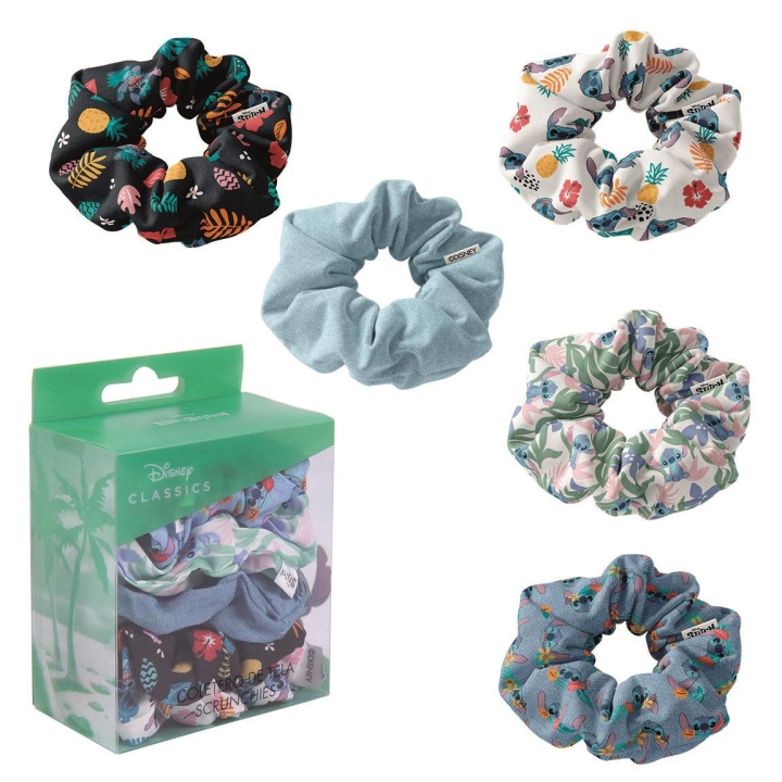 Cerda Hiustarvikkeet Scrunchies 5 kpl - Disney Stitch (2500001914) ryhmässä KAUNEUS JA TERVEYS / Hiukset &Stailaus / Hiustarvikkeet @ TP E-commerce Nordic AB (C88926)