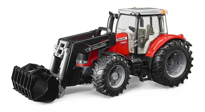 Bruder Massey Ferguson 7624 etukuormaajalla (03047) ryhmässä LELUT, TUOTTEET LAPSILLE JA VAUVOILLE / Leikkikalut, Askartelu &Pelit / Leikkiautot @ TP E-commerce Nordic AB (C89000)