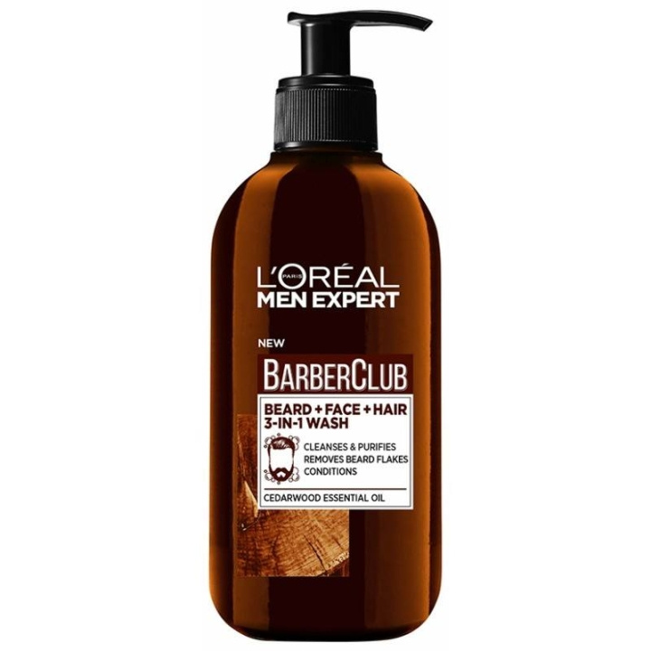 L\'Oréal Men Expert Barber Club Parran- ja kasvojenpesu 200 ml ryhmässä KAUNEUS JA TERVEYS / Hiukset &Stailaus / Parran hoito / Partashampoo @ TP E-commerce Nordic AB (C89082)