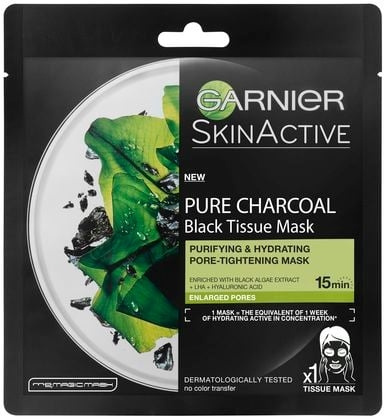 Garnier Face Pure Charcoal Black Tissue Mask Musta levä - Bundle - Nippu ryhmässä KAUNEUS JA TERVEYS / Ihonhoito / Kasvot / Naamiot @ TP E-commerce Nordic AB (C89086)