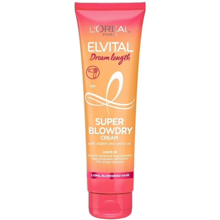 L\'Oréal Paris - Elvital Dream Length Super Blowdry Cream -suihkutusvoide 150 ml ryhmässä KAUNEUS JA TERVEYS / Hiukset &Stailaus / Hiusten stailaus / Muotoiluvaahto @ TP E-commerce Nordic AB (C89202)