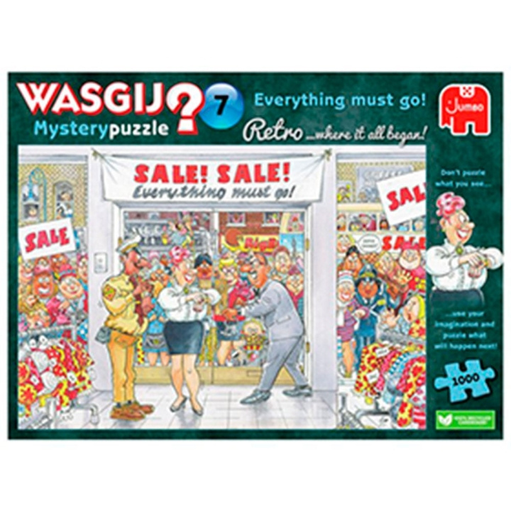 Wasgij Retro Mystery - #7 Kaiken on mentävä (1000 kpl) (JUM0018) ryhmässä URHEILU, VAPAA-AIKA JA HARRASTUS / Harrastus / Palapeli @ TP E-commerce Nordic AB (C89432)