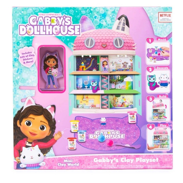 Gabby\'s Dollhouse DIY Savikissat ja nukkekotisarja (204-700003) ryhmässä LELUT, TUOTTEET LAPSILLE JA VAUVOILLE / Leikkikalut, Askartelu &Pelit / Nuket & Tarvikkeet @ TP E-commerce Nordic AB (C89435)