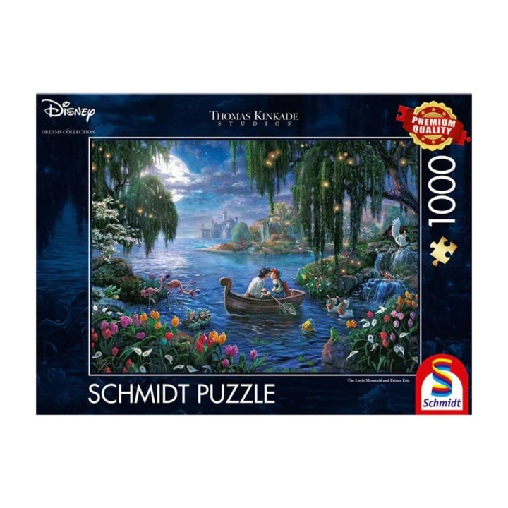 Schmidt Thomas Kinkade: Kadeade: Disney Pieni merenneito ja prinssi Eric (1000 kpl) (SCH7370) (SCH7370) ryhmässä URHEILU, VAPAA-AIKA JA HARRASTUS / Harrastus / Palapeli @ TP E-commerce Nordic AB (C89448)