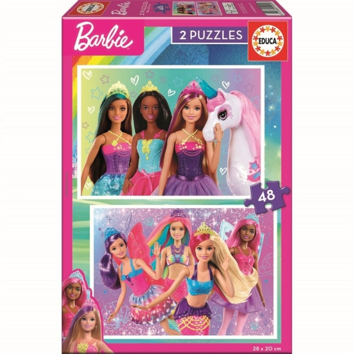 Educa 2x48 Barbie 2 palapeliä (80-19299) ryhmässä LELUT, TUOTTEET LAPSILLE JA VAUVOILLE / Leikkikalut, Askartelu &Pelit / Lasten palapeli @ TP E-commerce Nordic AB (C89526)