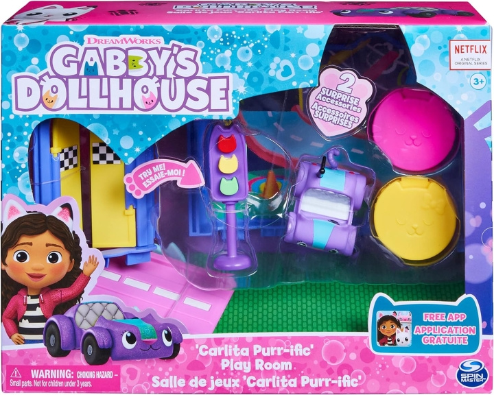 Gabby\'s Dollhouse Deluxe-huone - Carlita Purr-ific Leikkihuone ryhmässä LELUT, TUOTTEET LAPSILLE JA VAUVOILLE / Leikkikalut, Askartelu &Pelit / Nuket & Tarvikkeet @ TP E-commerce Nordic AB (C89591)