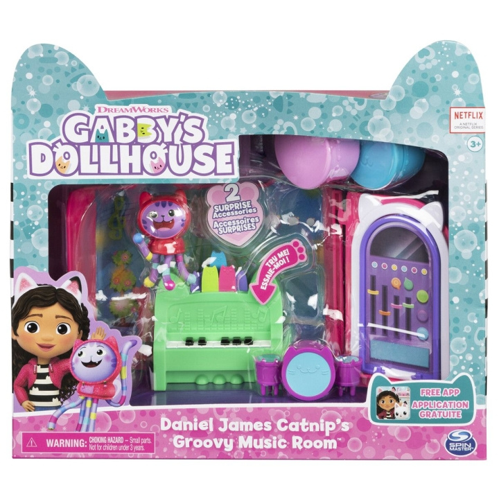 Gabby\'s Dollhouse Deluxe-huone - Daniel James kissanminttu Goovy music Room ryhmässä LELUT, TUOTTEET LAPSILLE JA VAUVOILLE / Leikkikalut, Askartelu &Pelit / Nuket & Tarvikkeet @ TP E-commerce Nordic AB (C89593)