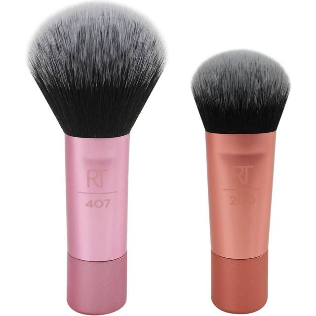 Real Techniques Mini Brush Duo Vaaleanpunainen ryhmässä KAUNEUS JA TERVEYS / Meikit / Tarvikkeet & Meikkisetit / Harjat & Pensselit @ TP E-commerce Nordic AB (C89630)