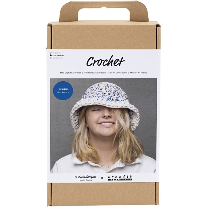 DIY Kit Käsityöpakkaus - Virkkaus - Chunky Bucket Hat (977646) ryhmässä URHEILU, VAPAA-AIKA JA HARRASTUS / Harrastus / DIY Kit @ TP E-commerce Nordic AB (C89678)