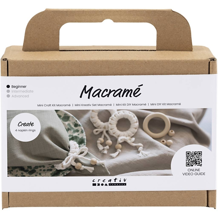 DIY Kit Mini Craft Kit - makramee - lautasliinarengas (977627) ryhmässä URHEILU, VAPAA-AIKA JA HARRASTUS / Harrastus / DIY Kit @ TP E-commerce Nordic AB (C89681)