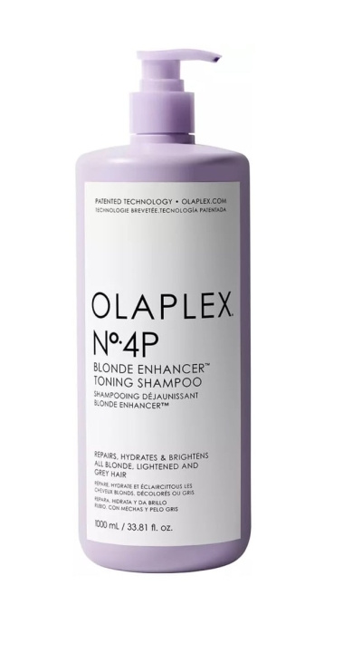 Olaplex NO.4P Blonde Enhancer Toning Shampoo 1000 ml ryhmässä KAUNEUS JA TERVEYS / Hiukset &Stailaus / Hiustenhoito / Shampoo @ TP E-commerce Nordic AB (C89688)