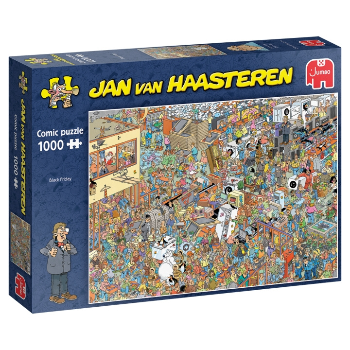 Jan van Haasteren Musta perjantai (1000 kpl) (1119801829) ryhmässä URHEILU, VAPAA-AIKA JA HARRASTUS / Harrastus / Palapeli @ TP E-commerce Nordic AB (C89708)