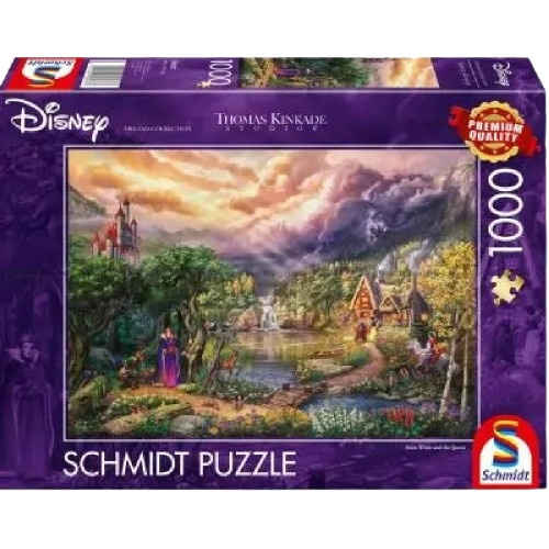 Schmidt Thomas Kinkade: Kadeade: Disney Lumikki ja kuningatar (1000 kpl) (SCH8037) ryhmässä URHEILU, VAPAA-AIKA JA HARRASTUS / Harrastus / Palapeli @ TP E-commerce Nordic AB (C89770)