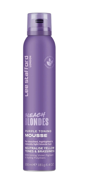 Lee Stafford Bleach Blondes Purple Toning Mousse 200 ml ryhmässä KAUNEUS JA TERVEYS / Hiukset &Stailaus / Hiusten stailaus / Hiusten muotoiluvaahto @ TP E-commerce Nordic AB (C89787)