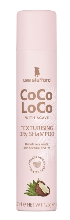 Lee Stafford Coco Loco Texturising Dry Shampoo 200 ml ryhmässä KAUNEUS JA TERVEYS / Hiukset &Stailaus / Hiustenhoito / Kuivashampoo @ TP E-commerce Nordic AB (C89803)