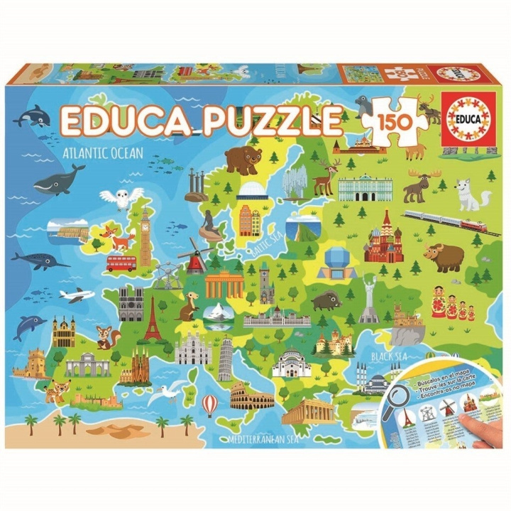 Educa 150 kpl - Mapa Europe Puzzle (80-18607) ryhmässä LELUT, TUOTTEET LAPSILLE JA VAUVOILLE / Leikkikalut, Askartelu &Pelit / Lasten palapeli @ TP E-commerce Nordic AB (C89908)