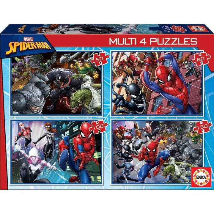 Educa 50-80-100-150 kpl - Ultimate Spider-Man Puzzle (80-18102) ryhmässä LELUT, TUOTTEET LAPSILLE JA VAUVOILLE / Leikkikalut, Askartelu &Pelit / Lasten palapeli @ TP E-commerce Nordic AB (C89972)