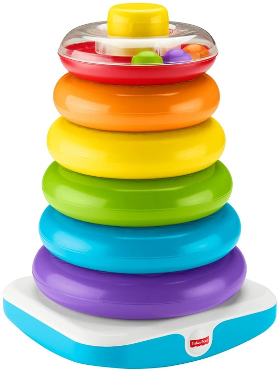 Fisher-Price Pikkulapsi - Jättiläinen Rock-a-Stack - 40 cm (GJW15) ryhmässä LELUT, TUOTTEET LAPSILLE JA VAUVOILLE / Lelut vauvoille (0-3v) / Toiminnalliset lelut @ TP E-commerce Nordic AB (C90083)