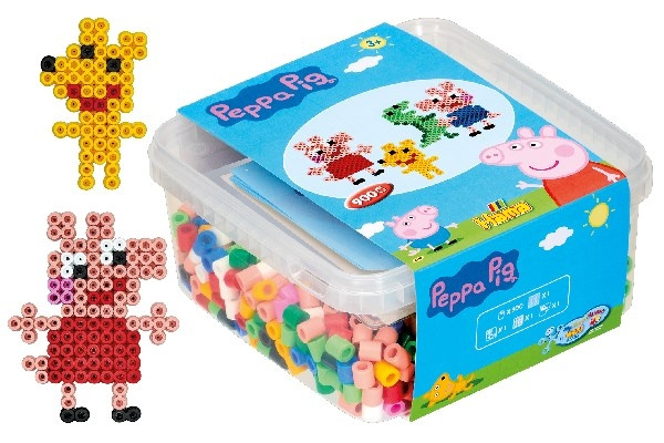 HAMA Beads Hama - Maxi Beads - Peppa Pig helmet ja tappilevy ämpärissä (8750) ryhmässä LELUT, TUOTTEET LAPSILLE JA VAUVOILLE / Leikkikalut, Askartelu &Pelit / Käsityöt @ TP E-commerce Nordic AB (C90105)