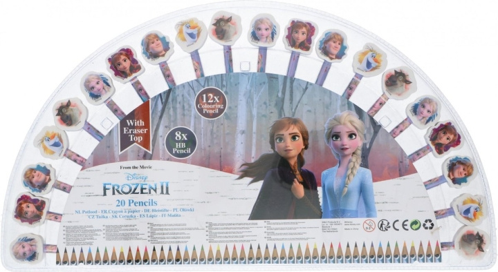 Disney Kids Licensing - Disney Frozen - 20-pack lyijykynät ja pyyhekumi (017407020) ryhmässä LELUT, TUOTTEET LAPSILLE JA VAUVOILLE / Leikkikalut, Askartelu &Pelit / Piirrä ja laske @ TP E-commerce Nordic AB (C90197)