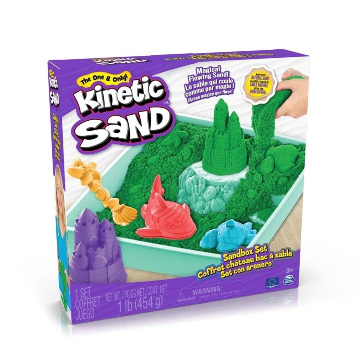 Kinetic Sand Hiekkalaatikkosetti - vihreä (6067479) ryhmässä LELUT, TUOTTEET LAPSILLE JA VAUVOILLE / Leikkikalut, Askartelu &Pelit / Pelaa savea, leikkiä hiekkaa ja tarvikkeita @ TP E-commerce Nordic AB (C90224)