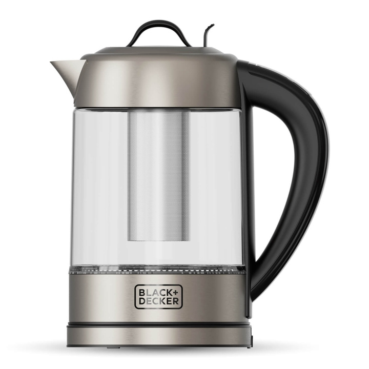 BLACK+DECKER Kettle Glass Tea Filter 1,7L ryhmässä KOTI, TALOUS JA PUUTARHA / Kodinkoneet / Vesi ja mehu / Vedenkeitin @ TP E-commerce Nordic AB (C90691)