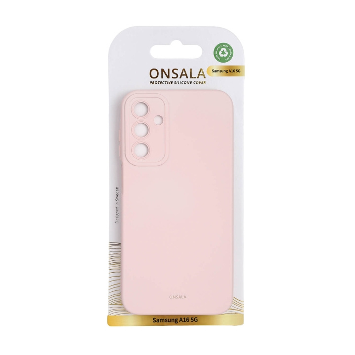 Onsala Back Silicone Touch Recycled Samsung A16 4G/A16 5G Chalk Pink ryhmässä ÄLYPUHELIMET JA TABLETIT / Puhelimen suojakotelo / Samsung @ TP E-commerce Nordic AB (C90694)