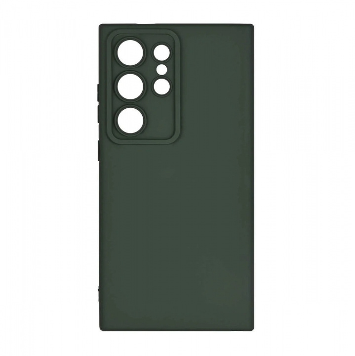 Onsala Backcover Sil Touch Samsung S24 Ultra 5G Olive Green ryhmässä ÄLYPUHELIMET JA TABLETIT / Puhelimen suojakotelo / Samsung @ TP E-commerce Nordic AB (C90741)