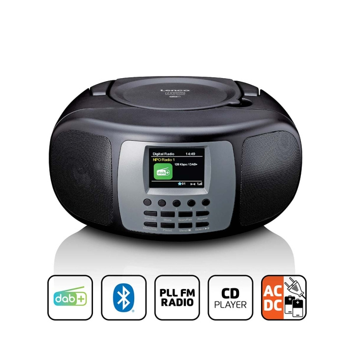 Lenco Kannettava DAB+/FM-radio Bluetooth® CD-soittimella ja suurella LCD-värinäytöllä Musta ryhmässä KODINELEKTRONIIKKA / Ääni & Kuva / Kotiteatteri, HiFi ja kannettavat / Radio & Herätyskellot / Radio @ TP E-commerce Nordic AB (C90745)