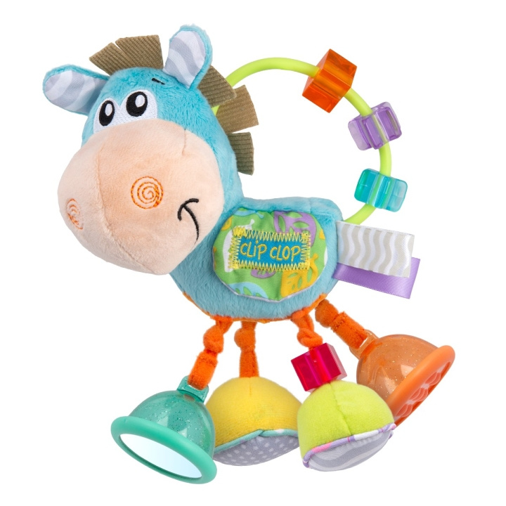 Playgro Clip Clop Activity hevonen - sininen - (10188462) ryhmässä LELUT, TUOTTEET LAPSILLE JA VAUVOILLE / Lelut vauvoille (0-3v) / Toiminnalliset lelut @ TP E-commerce Nordic AB (C90913)