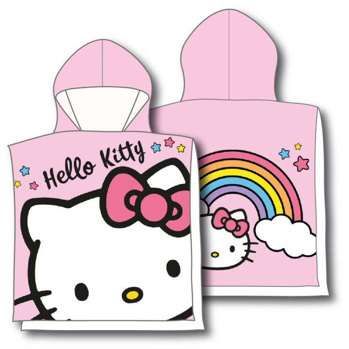 Skyebrand Poncho - Hello Kitty (HK005) ryhmässä LELUT, TUOTTEET LAPSILLE JA VAUVOILLE / Lasten tekstiilit / Vauvan huovat @ TP E-commerce Nordic AB (C91156)