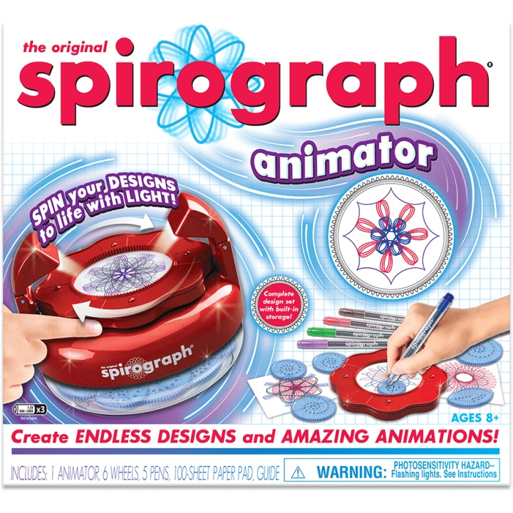 Spirograph Animaattori (33002157) ryhmässä LELUT, TUOTTEET LAPSILLE JA VAUVOILLE / Leikkikalut, Askartelu &Pelit / Piirrä ja laske @ TP E-commerce Nordic AB (C91214)