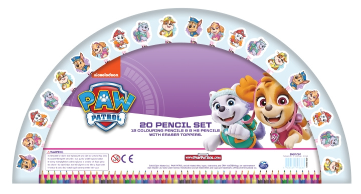 Paw Patrol Paw Patrol Kids Licensing - Vaaleanpunainen 20 kynän setti - (045607053) ryhmässä LELUT, TUOTTEET LAPSILLE JA VAUVOILLE / Leikkikalut, Askartelu &Pelit / Piirrä ja laske @ TP E-commerce Nordic AB (C91415)