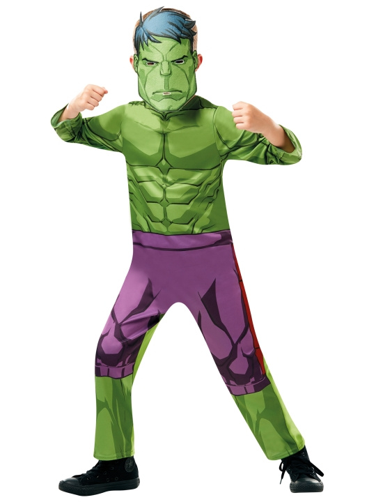 Rubies Marvel-asu - Hulk (128 cm) ryhmässä LELUT, TUOTTEET LAPSILLE JA VAUVOILLE / Leikkikalut, Askartelu &Pelit / Naamiaisasut @ TP E-commerce Nordic AB (C91449)